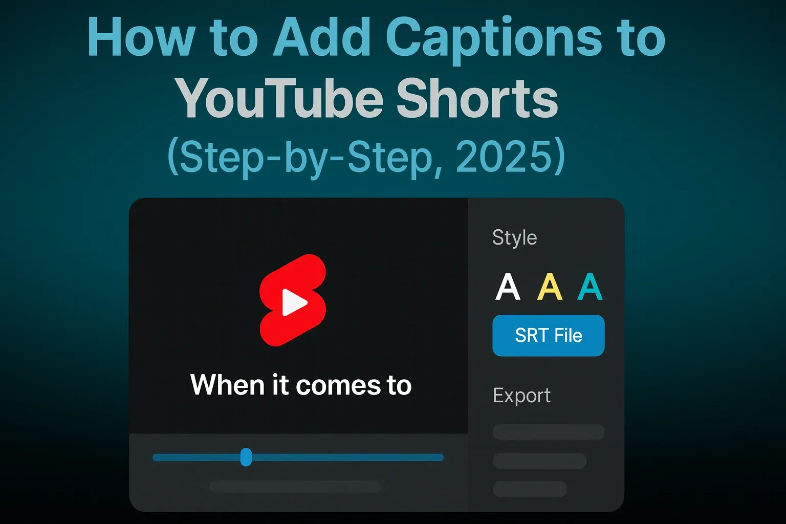How to Add Captions to YouTube Shorts