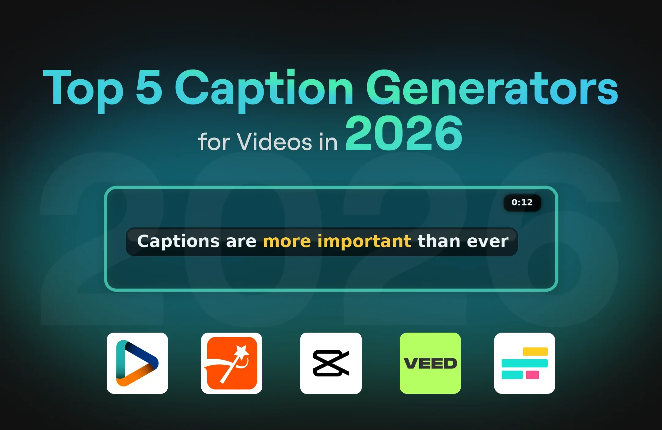 Top 5 Caption Generators for Videos in 2026