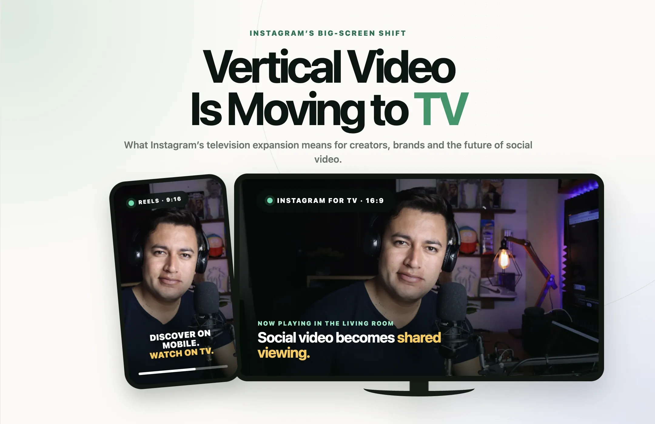 Vertical Video Is Moving to TV: What Instagram’s Big-Screen Expansion Means