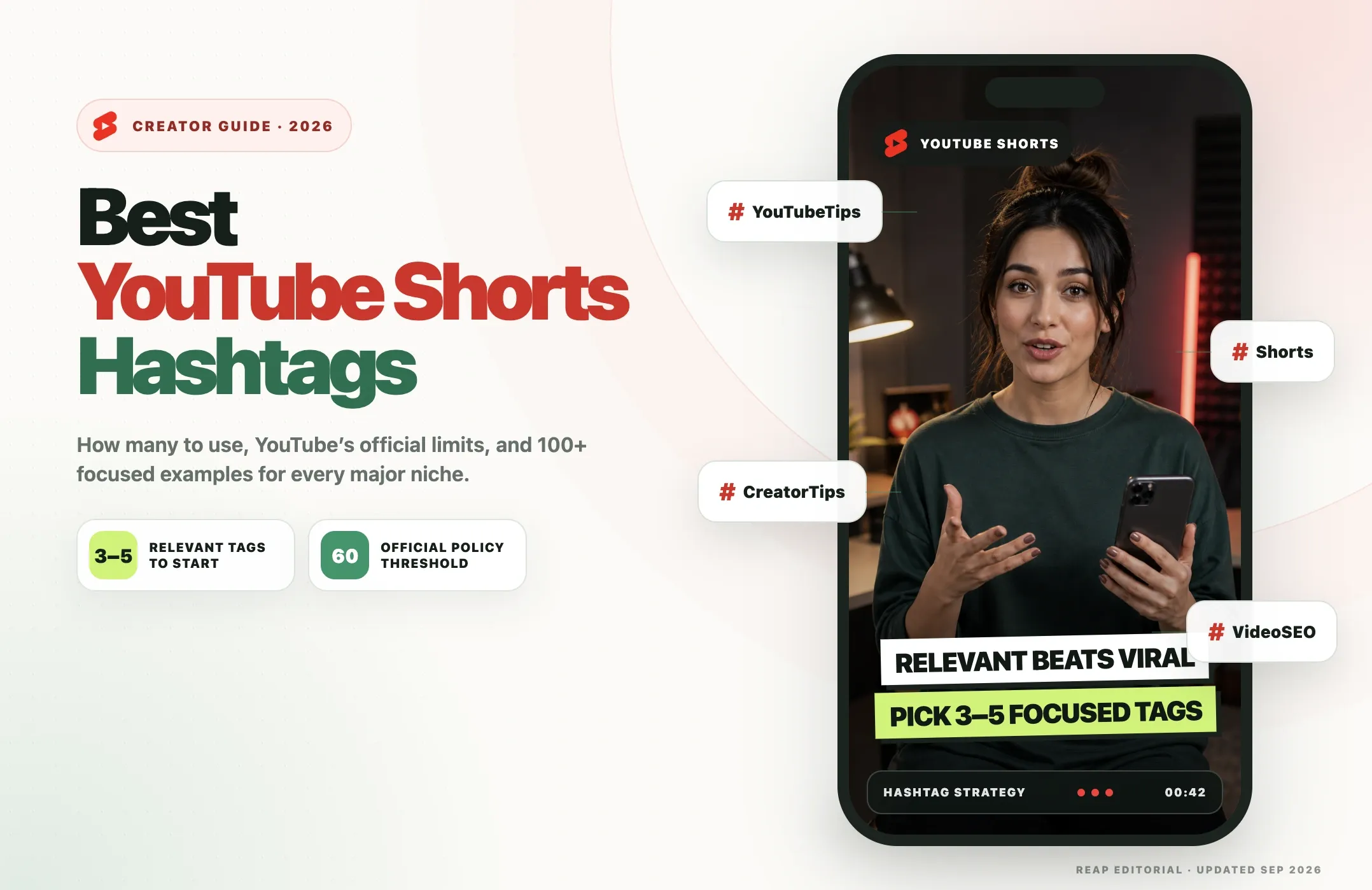 Best Hashtags for YouTube Shorts in 2026 (+ How Many to Use)