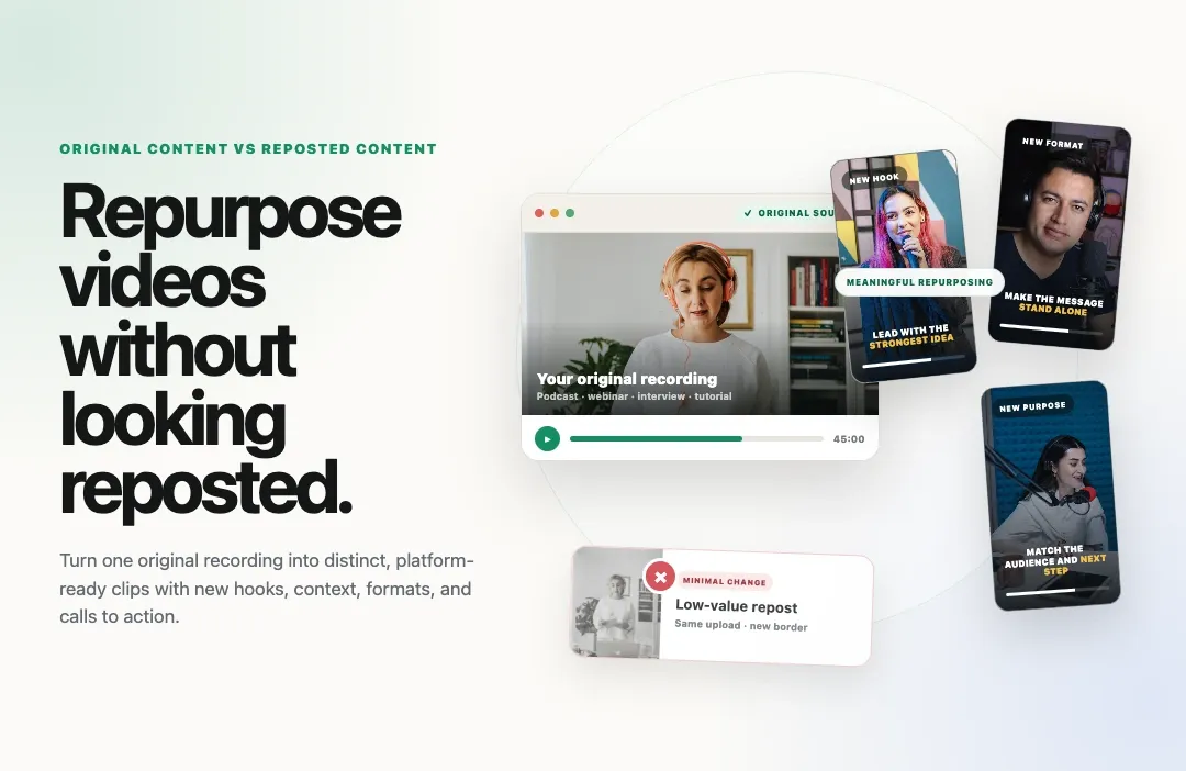 Original Content vs Reposted Content: How to Repurpose Videos Without Losing Reach in 2026